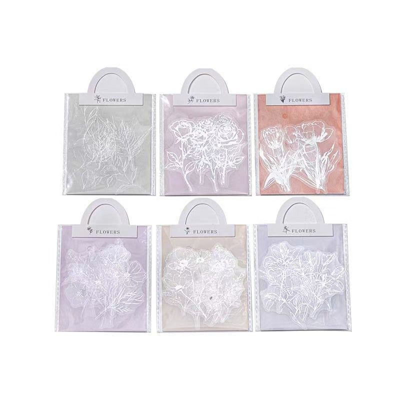 B-31  Sticker pack Line art flowers