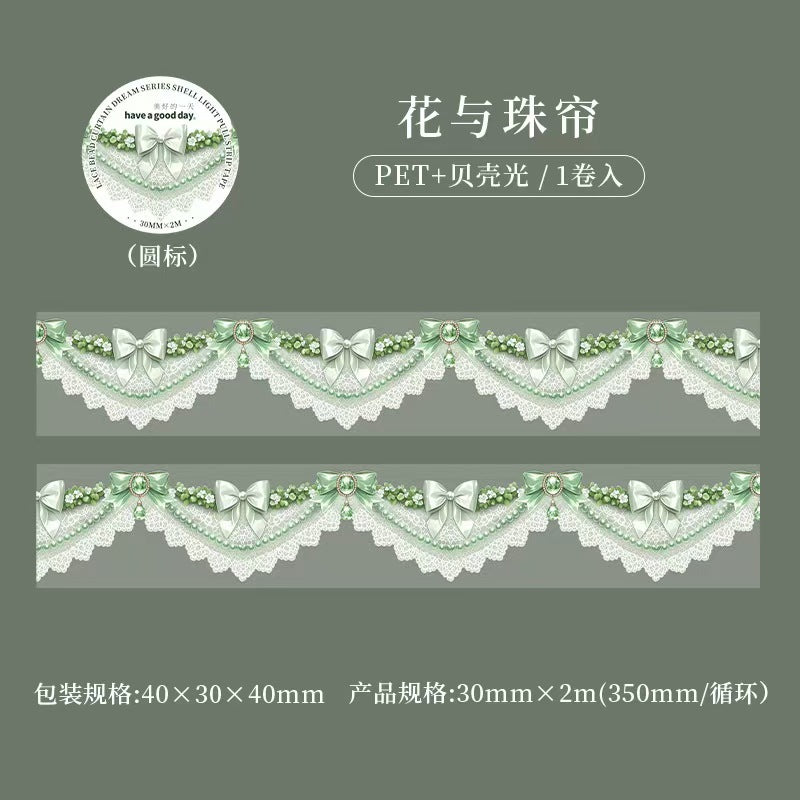 A-46  Tape Lace Beaded Curtain Dream Series
