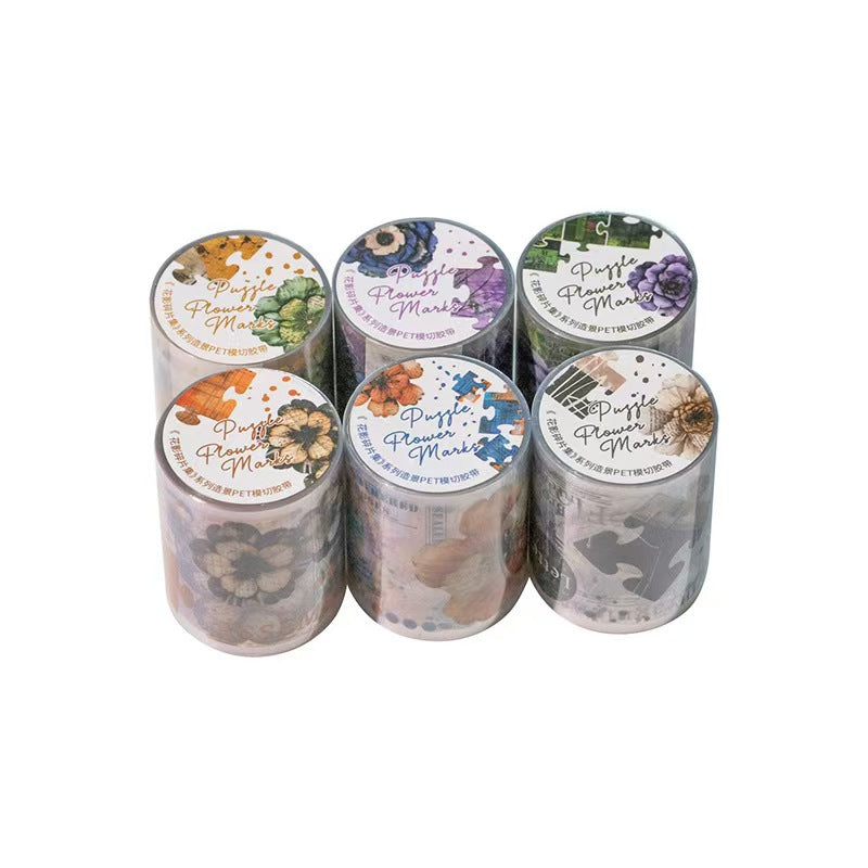A-4 PET Die-Cut Tape Floral Shadow Fragment Collection