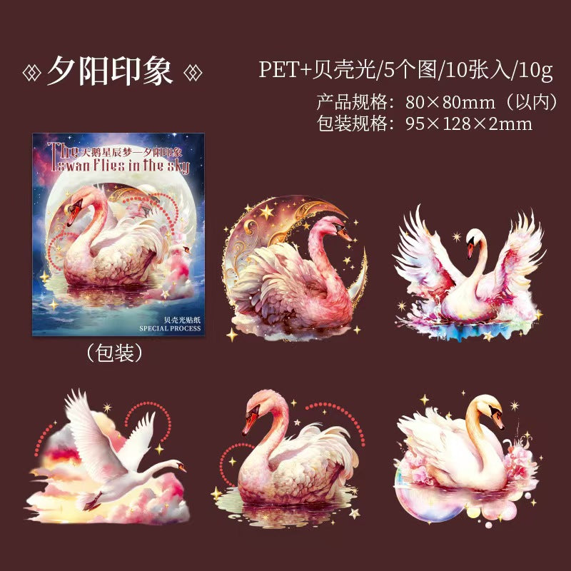 B-34  Sticker Pack Swan Starry Dream Series