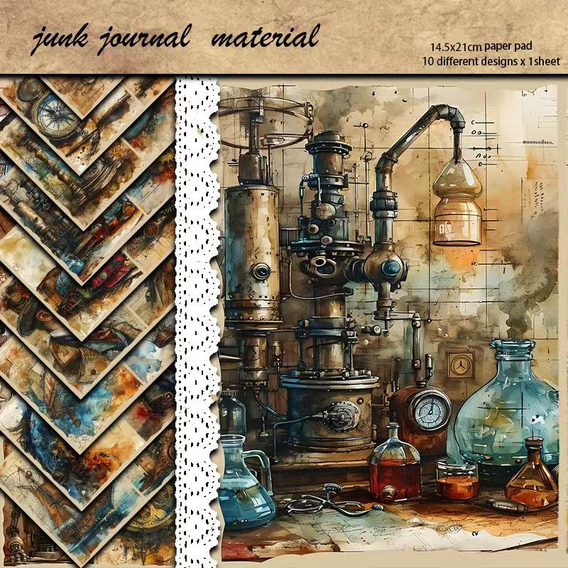 C -10  Vintage mechanical background paper