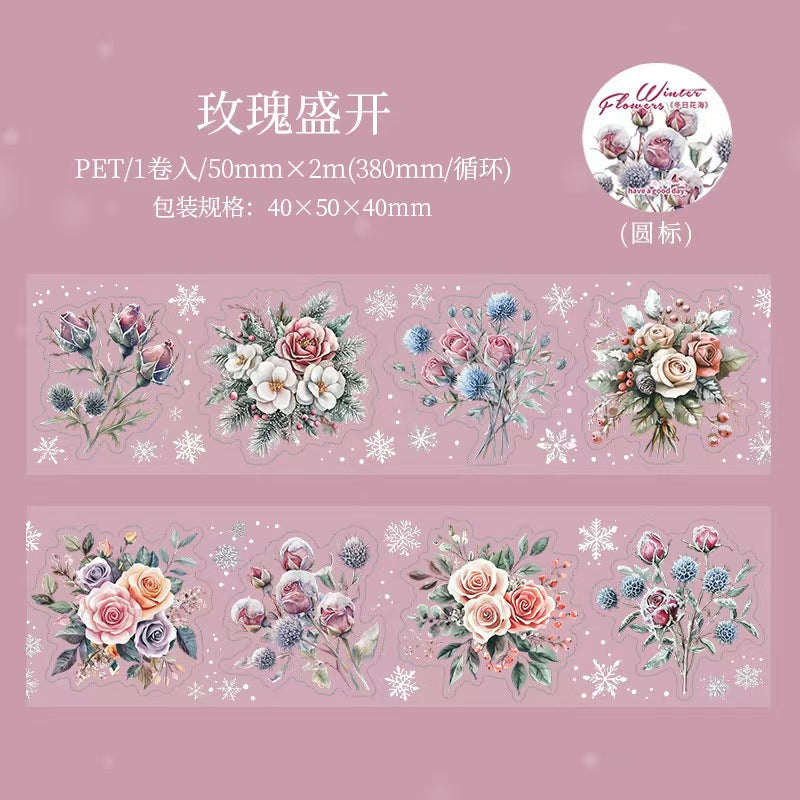A-39  PET Tape Winter Flower Sea Series