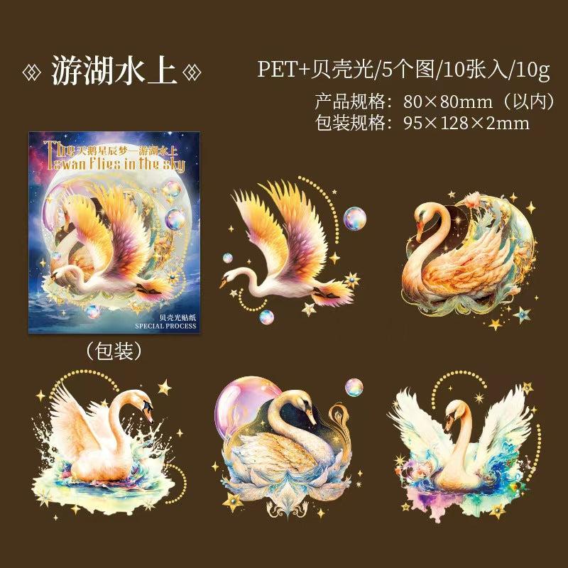 B-34  Sticker Pack Swan Starry Dream Series