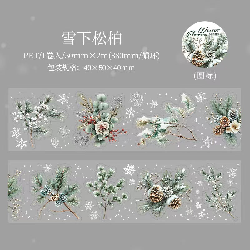 A-39  PET Tape Winter Flower Sea Series