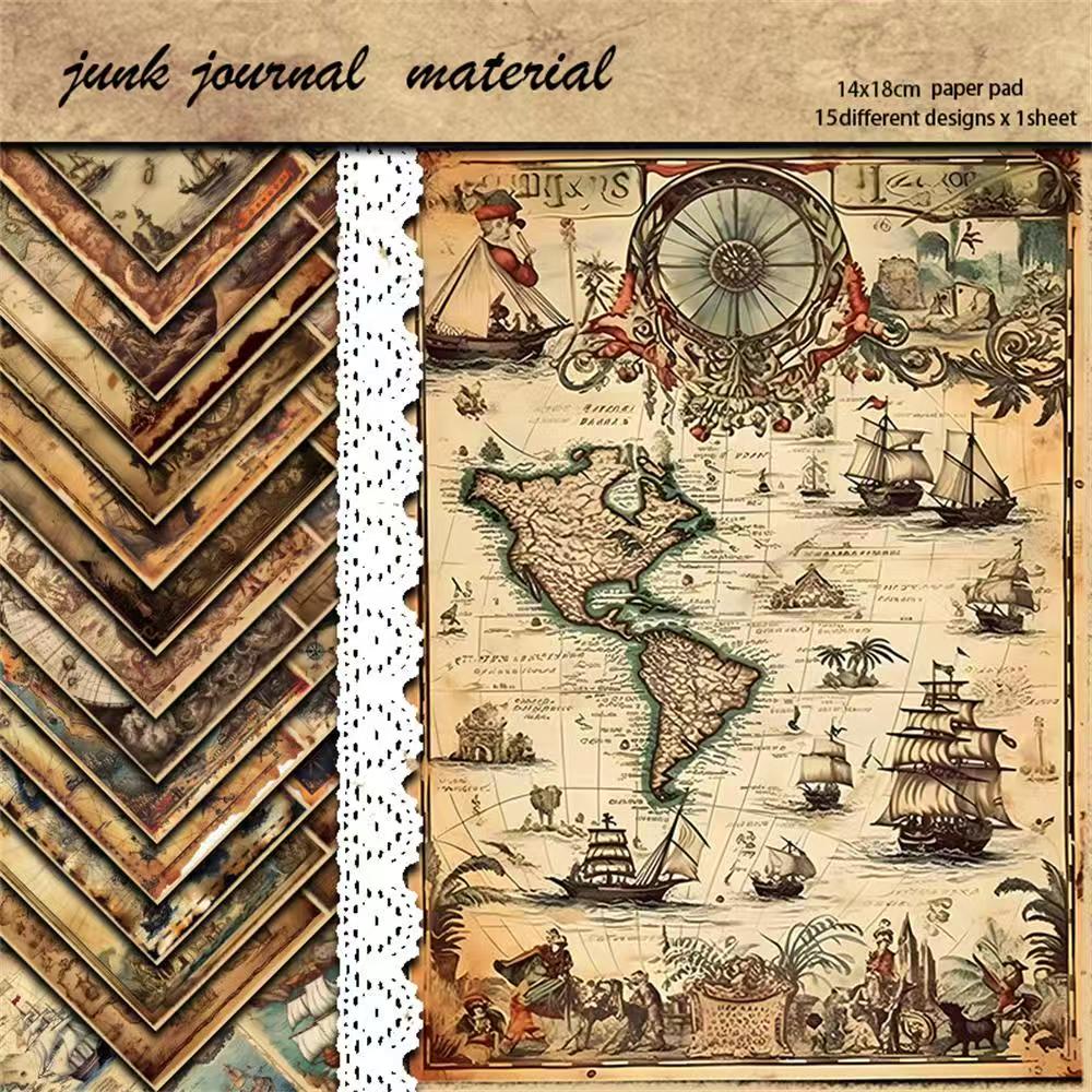 C-15  European retro background paper