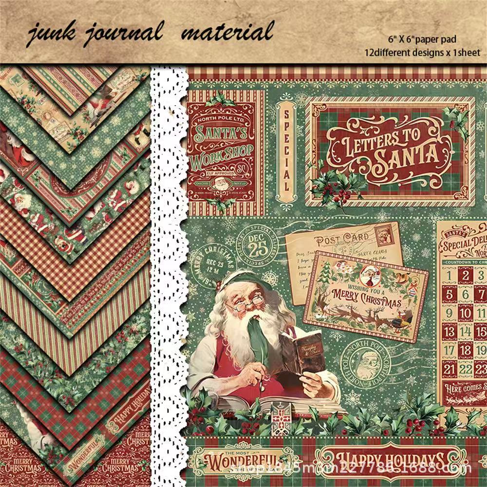 C-1 Vintage background paper, Santa's letter