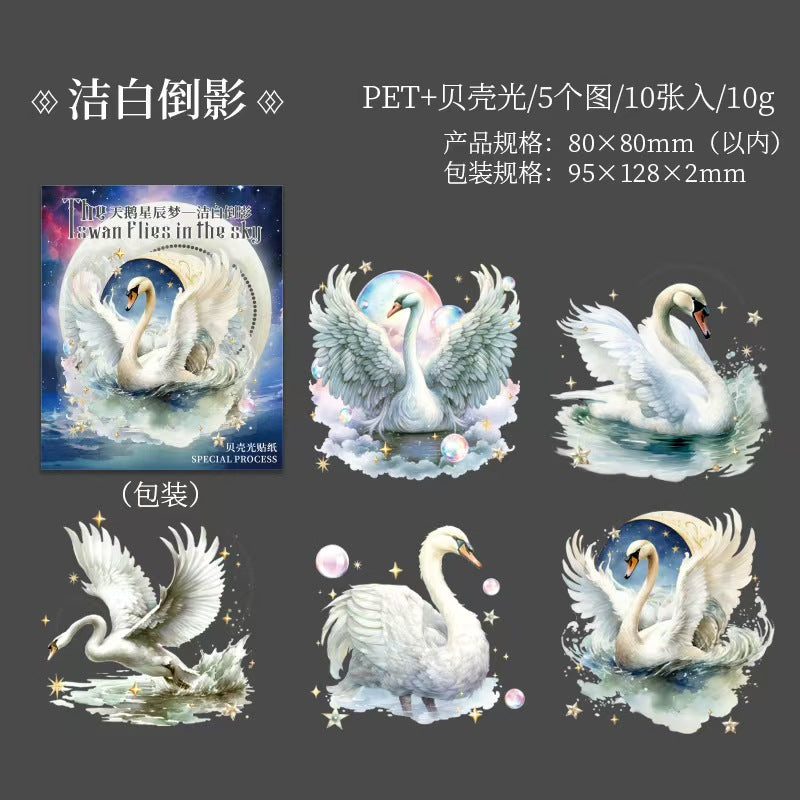 B-34  Sticker Pack Swan Starry Dream Series