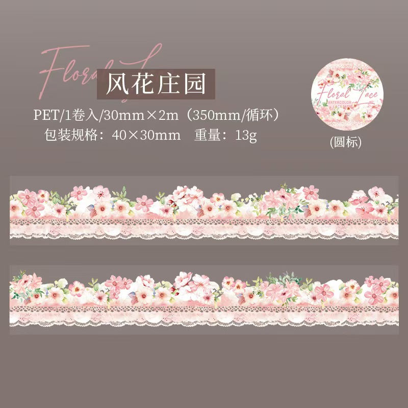 A-42   PET tape Floral Lace Series