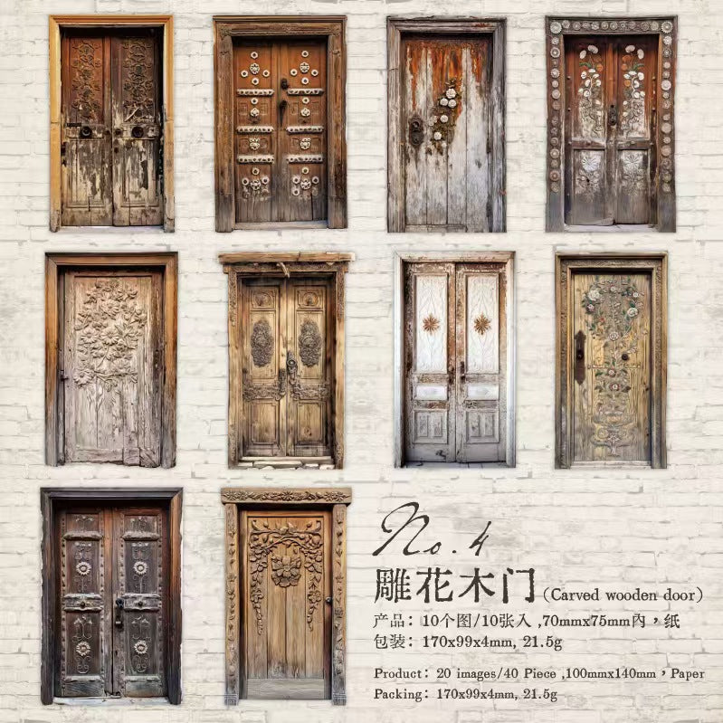 B-2 Retro Courtyard Series Hard Stickers