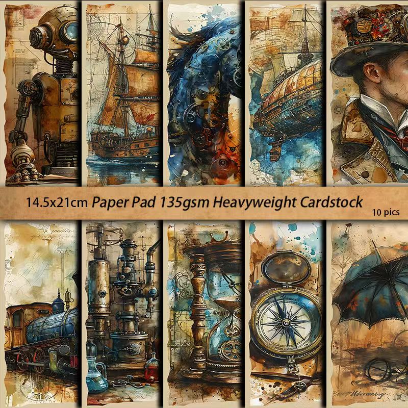 C -10  Vintage mechanical background paper
