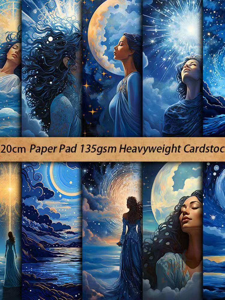 C-8  Blue Moon Goddess background paper