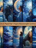 C-8  Blue Moon Goddess background paper