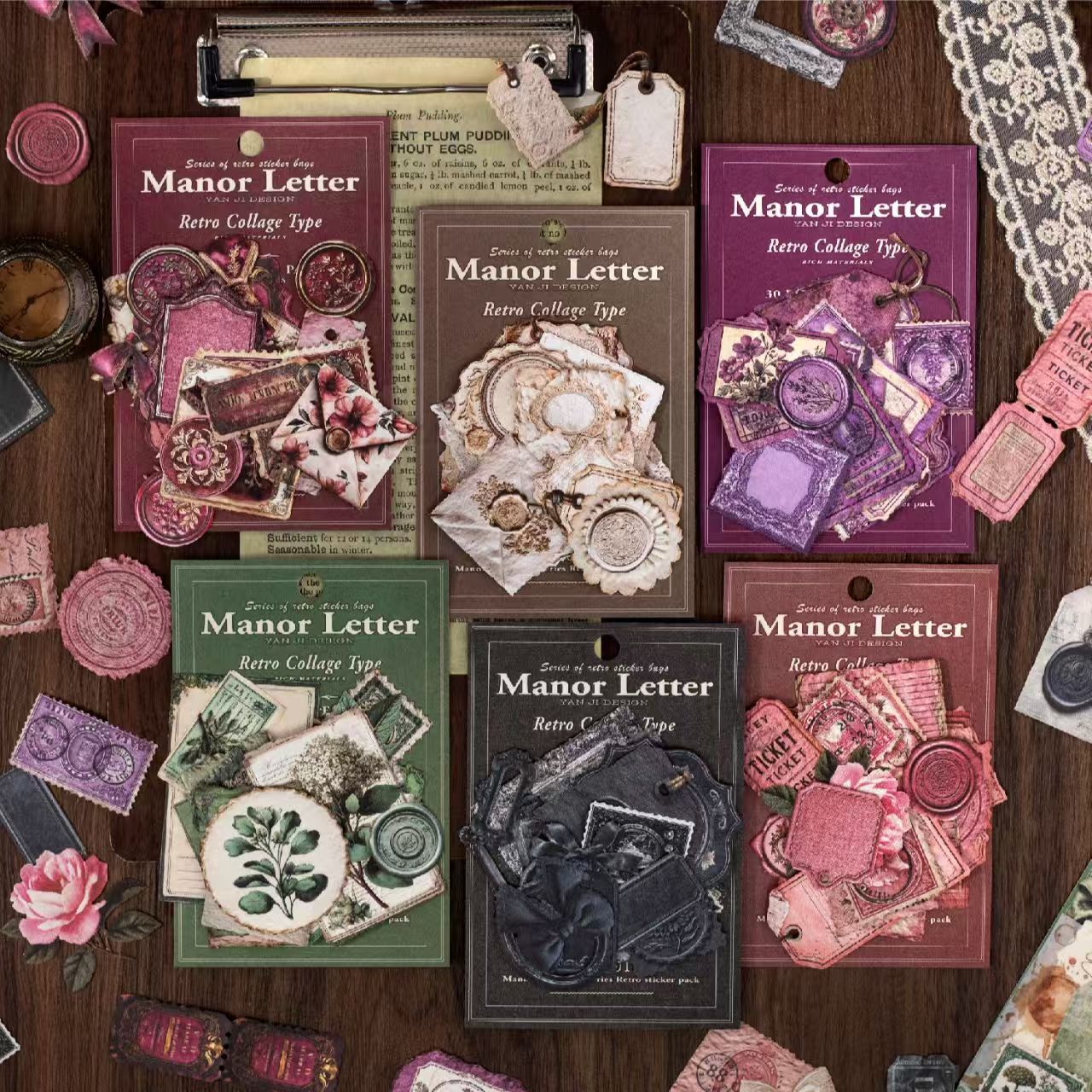 B-27  Sticker Pack Manor Letter Series