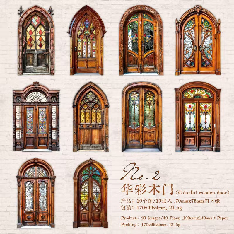 B-2 Retro Courtyard Series Hard Stickers