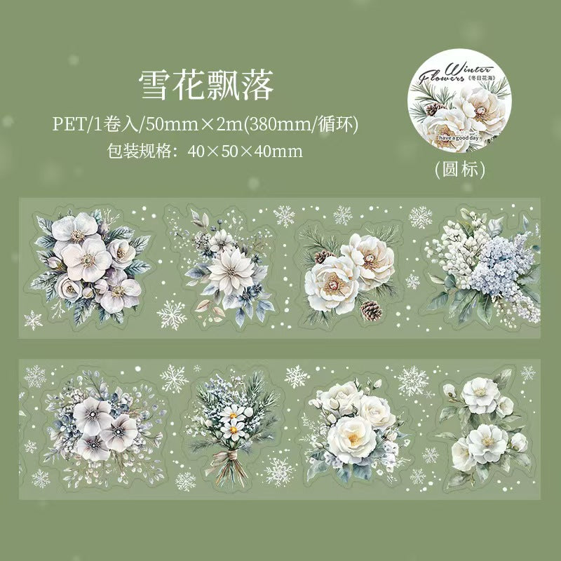 A-39  PET Tape Winter Flower Sea Series
