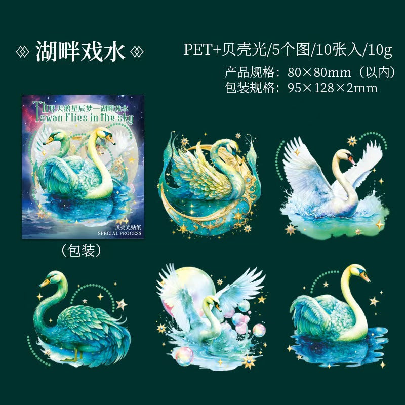 B-34  Sticker Pack Swan Starry Dream Series