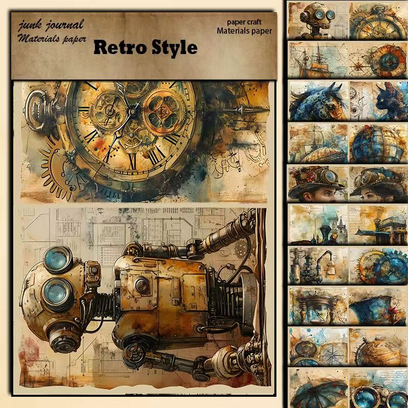 C -10  Vintage mechanical background paper
