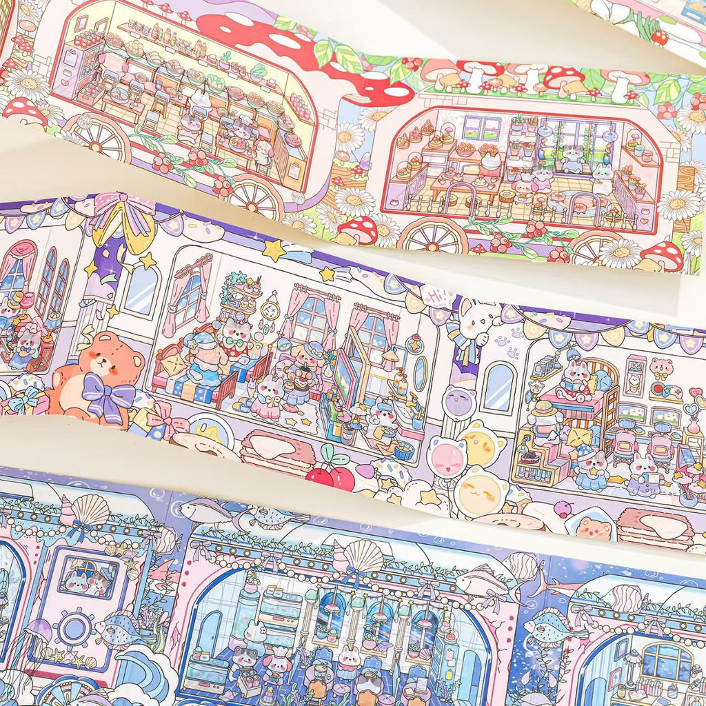 B-35  Sticker Zoo Kindergarten Time Train Series
