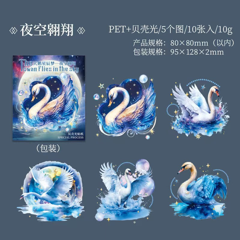B-34  Sticker Pack Swan Starry Dream Series