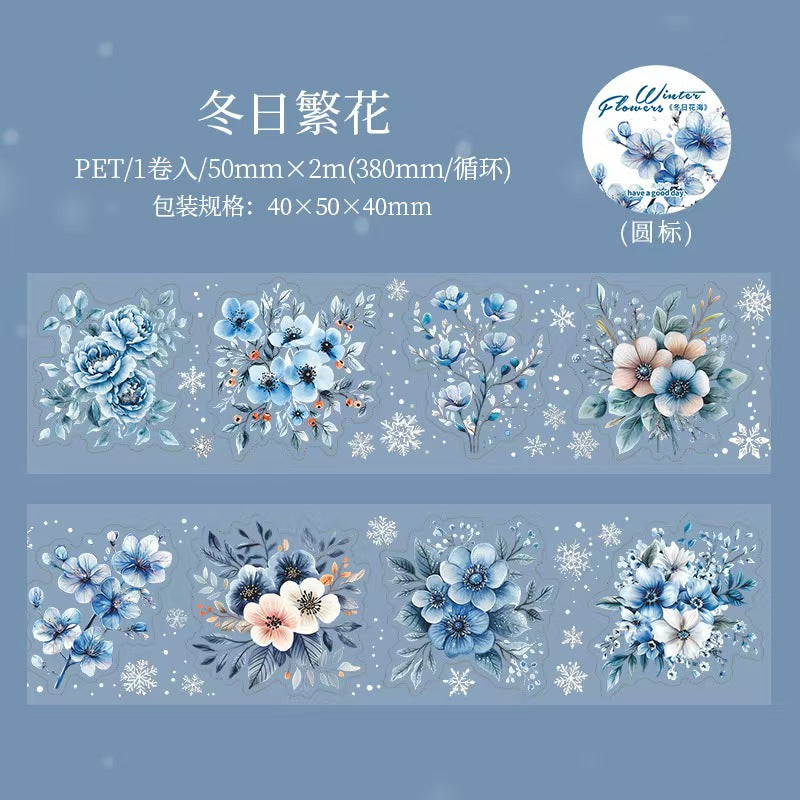 A-39  PET Tape Winter Flower Sea Series