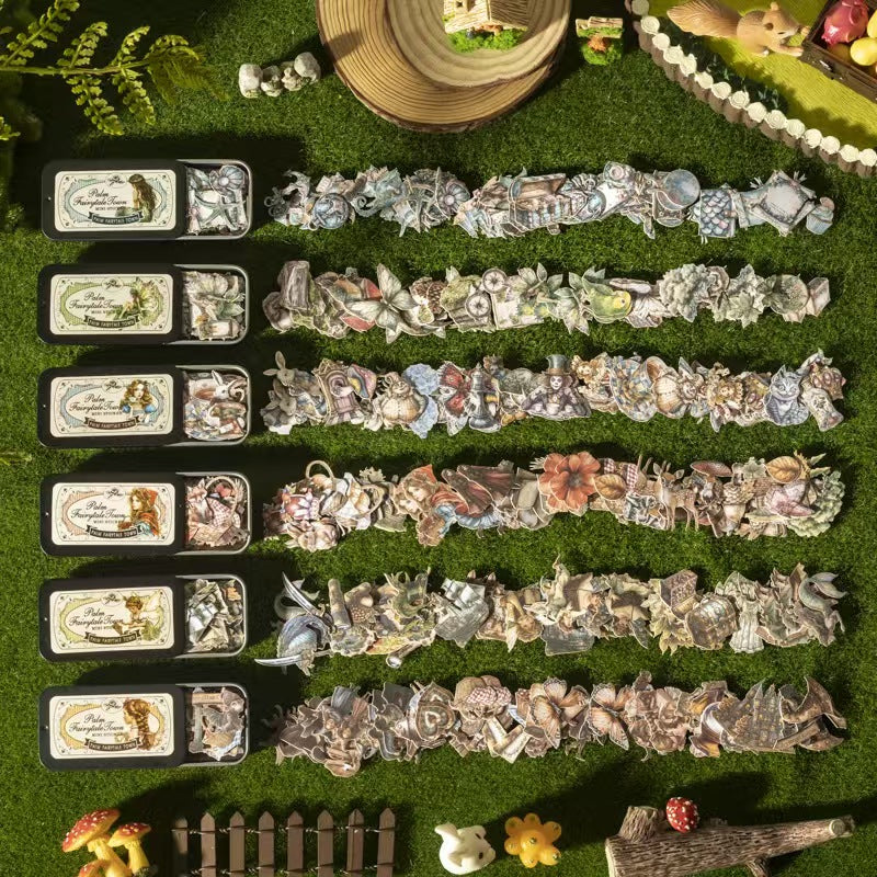 B-1 Miniature landscape sticker set, a fairy-tale town in the palm of your hand