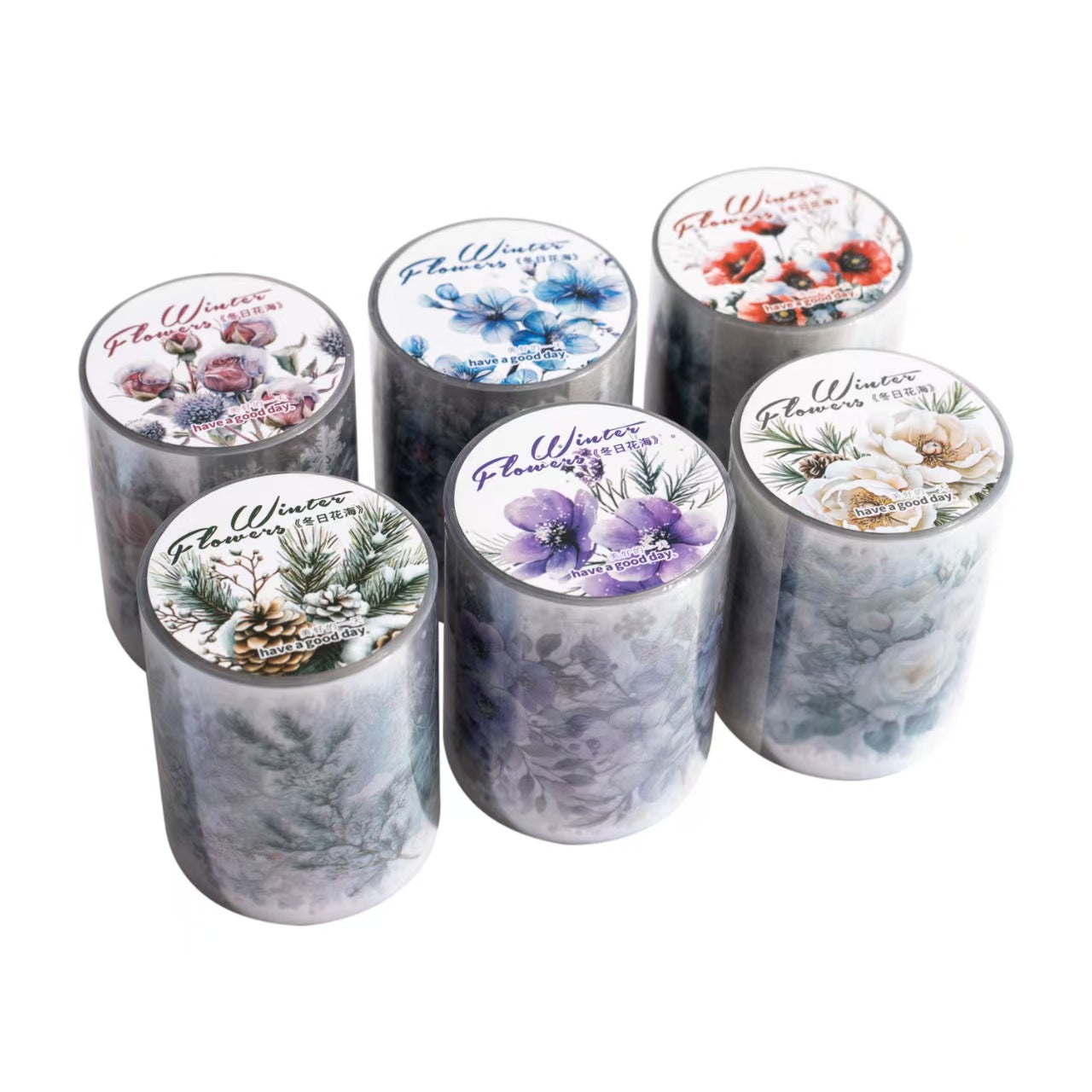 A-39  PET Tape Winter Flower Sea Series
