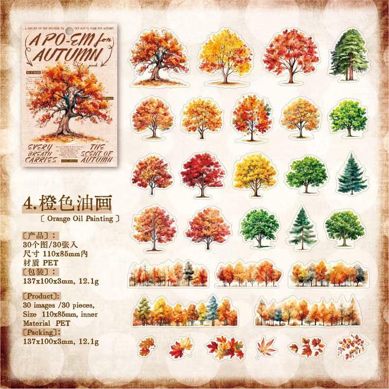 B-7 PET sticker pack Poetry for Autumn