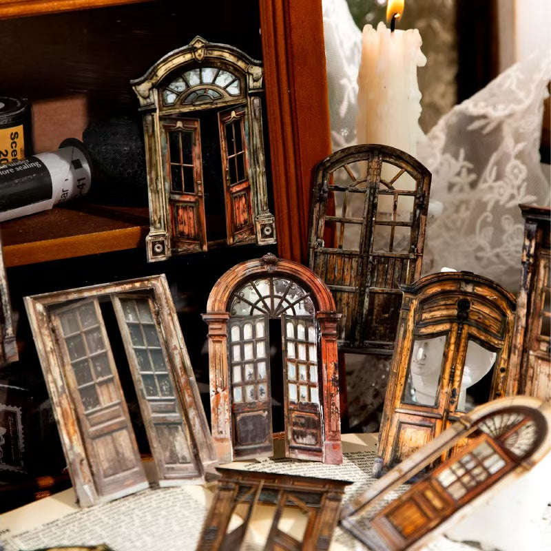 B-2 Retro Courtyard Series Hard Stickers