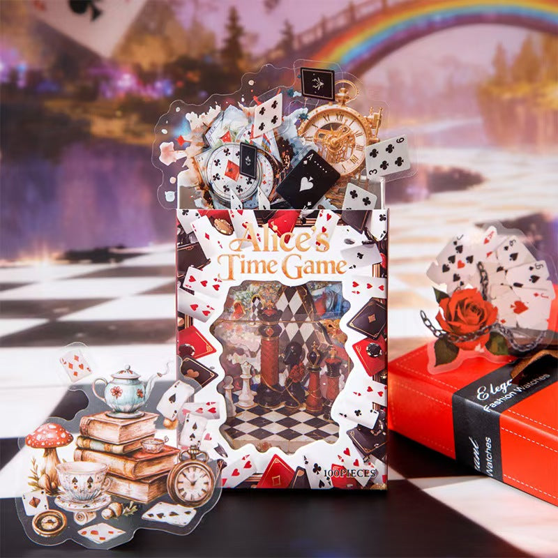 B-5 Alice's Time Game Scenery Sticker Set