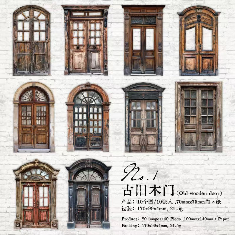 B-2 Retro Courtyard Series Hard Stickers