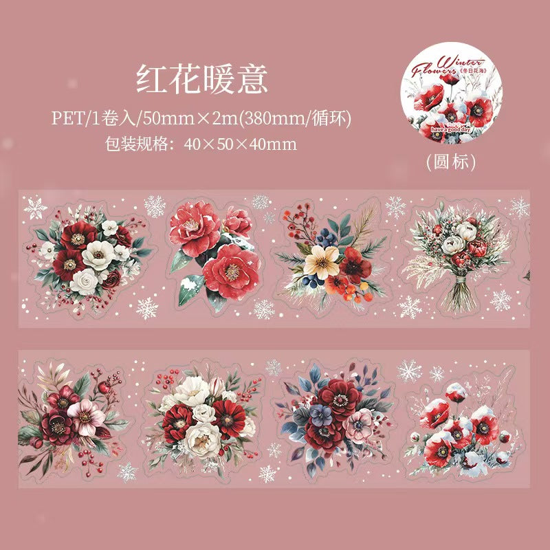 A-39  PET Tape Winter Flower Sea Series