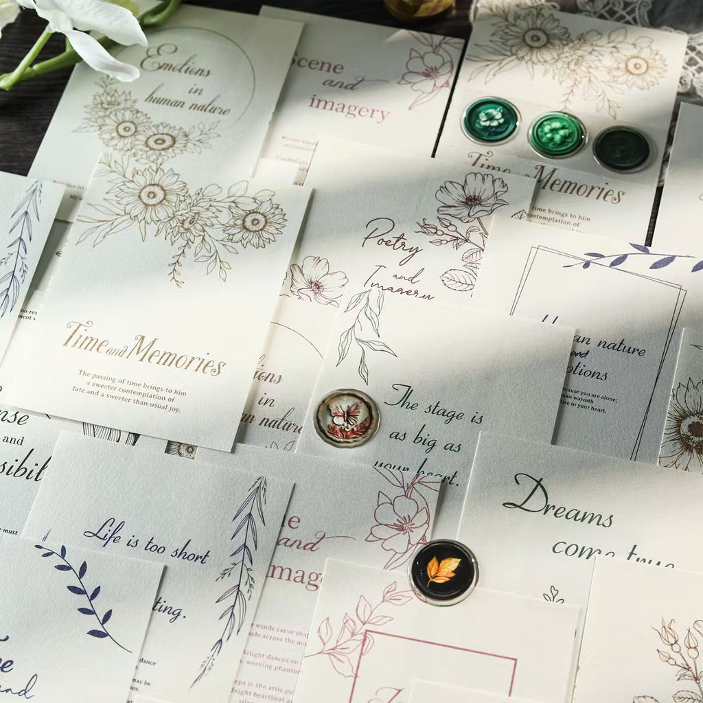 B-25  Anonymous Letter Series Wax Seal Resin, Material Stickers + Resin
