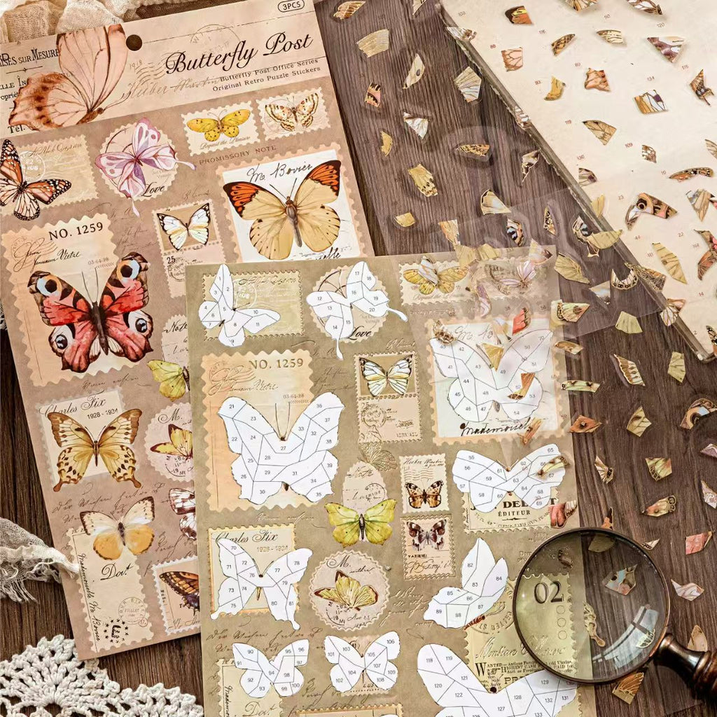 B-29  PET Sticker Butterfly Post Office Series