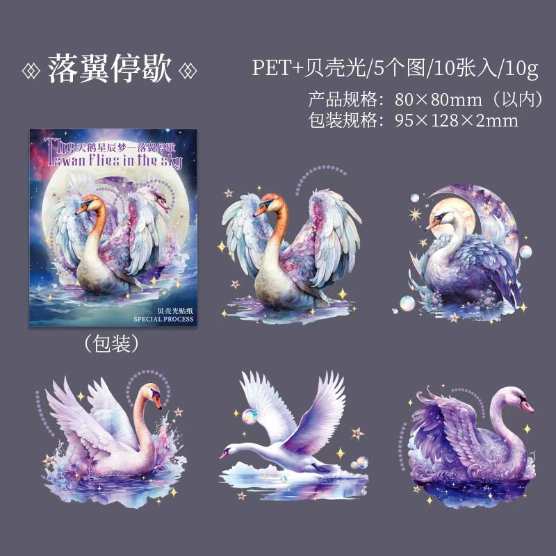 B-34  Sticker Pack Swan Starry Dream Series