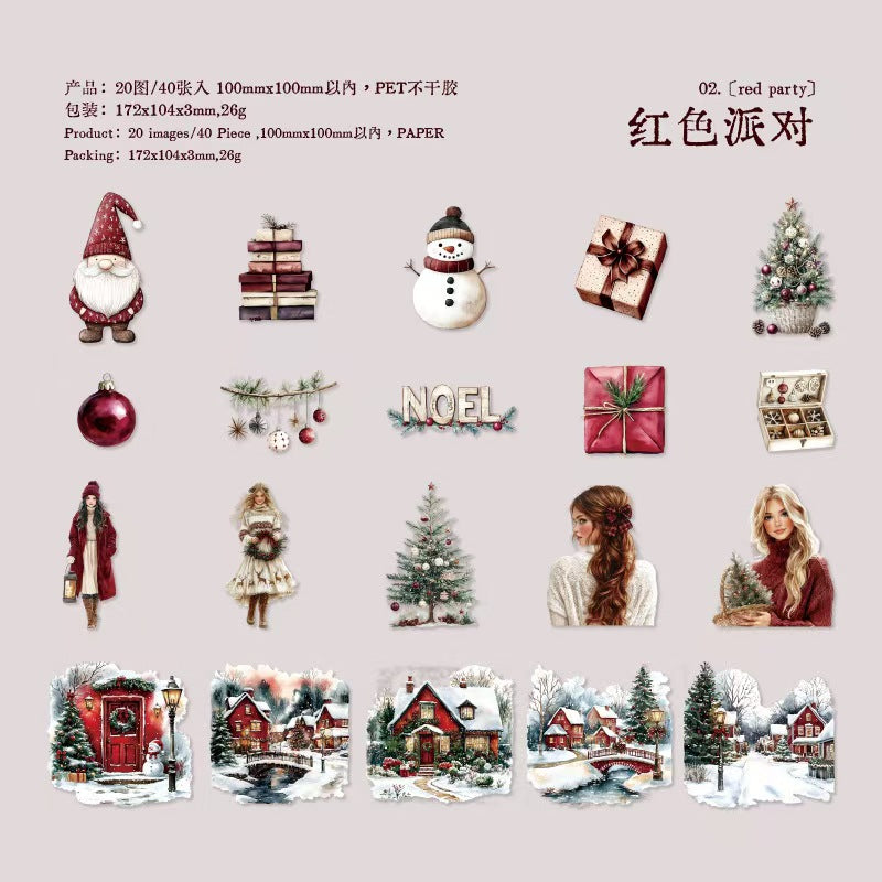 B-37  PET Sticker Pack Merry Christmas Series