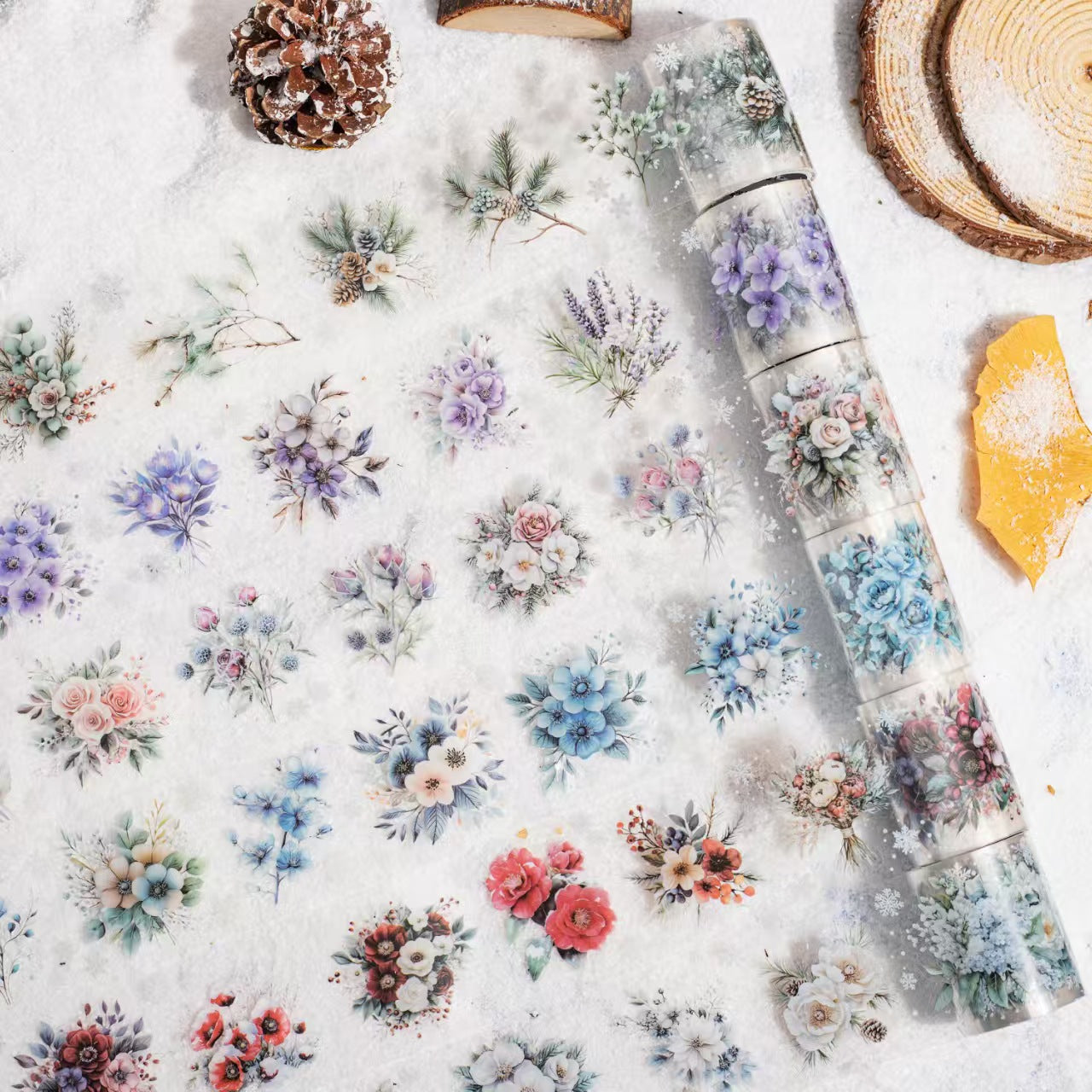 A-39  PET Tape Winter Flower Sea Series