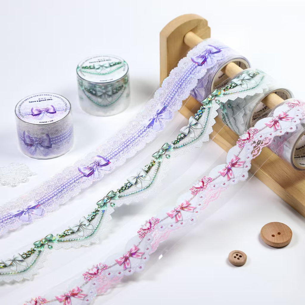 A-46  Tape Lace Beaded Curtain Dream Series