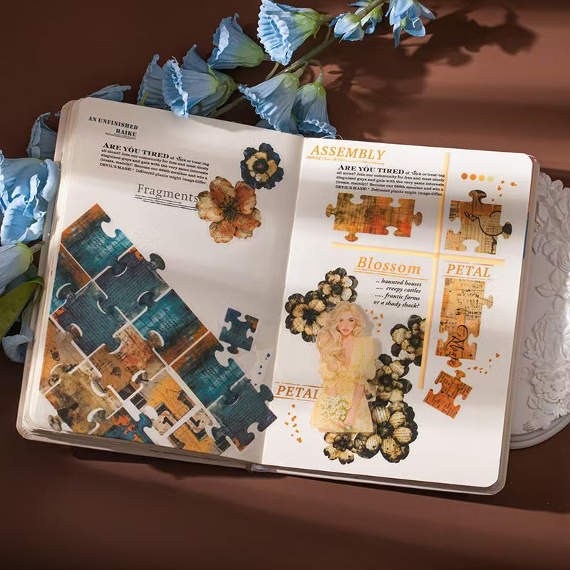 A-4 PET Die-Cut Tape Floral Shadow Fragment Collection