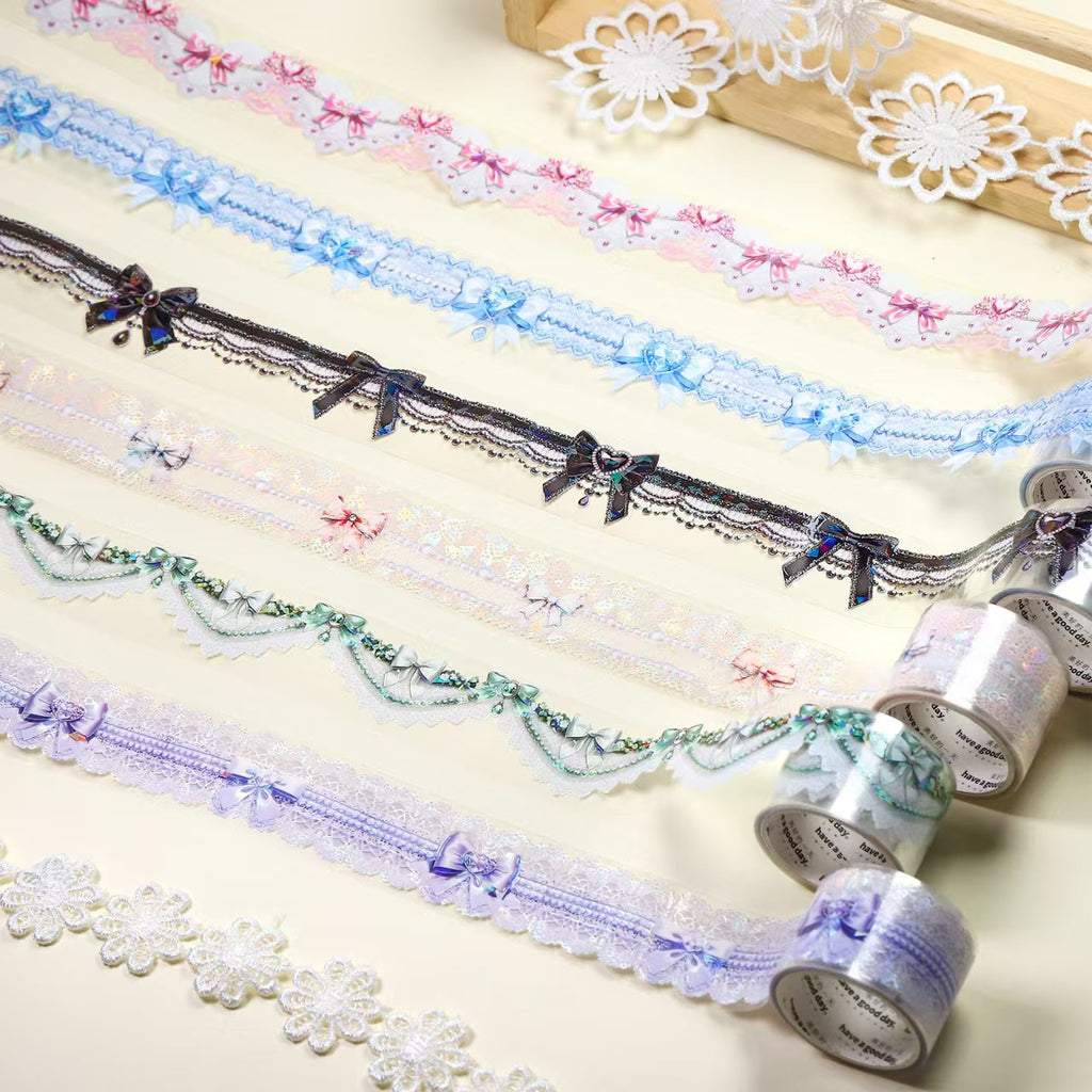 A-46  Tape Lace Beaded Curtain Dream Series