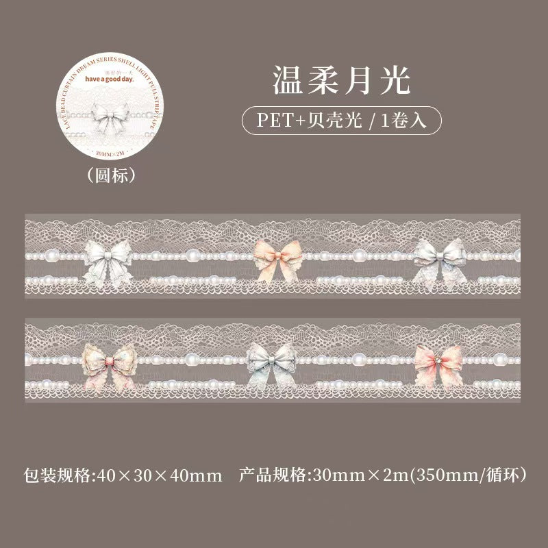 A-46  Tape Lace Beaded Curtain Dream Series