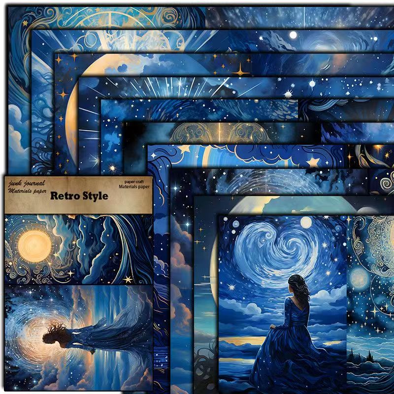 C-8  Blue Moon Goddess background paper