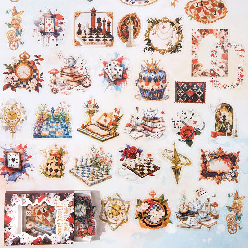 B-5 Alice's Time Game Scenery Sticker Set