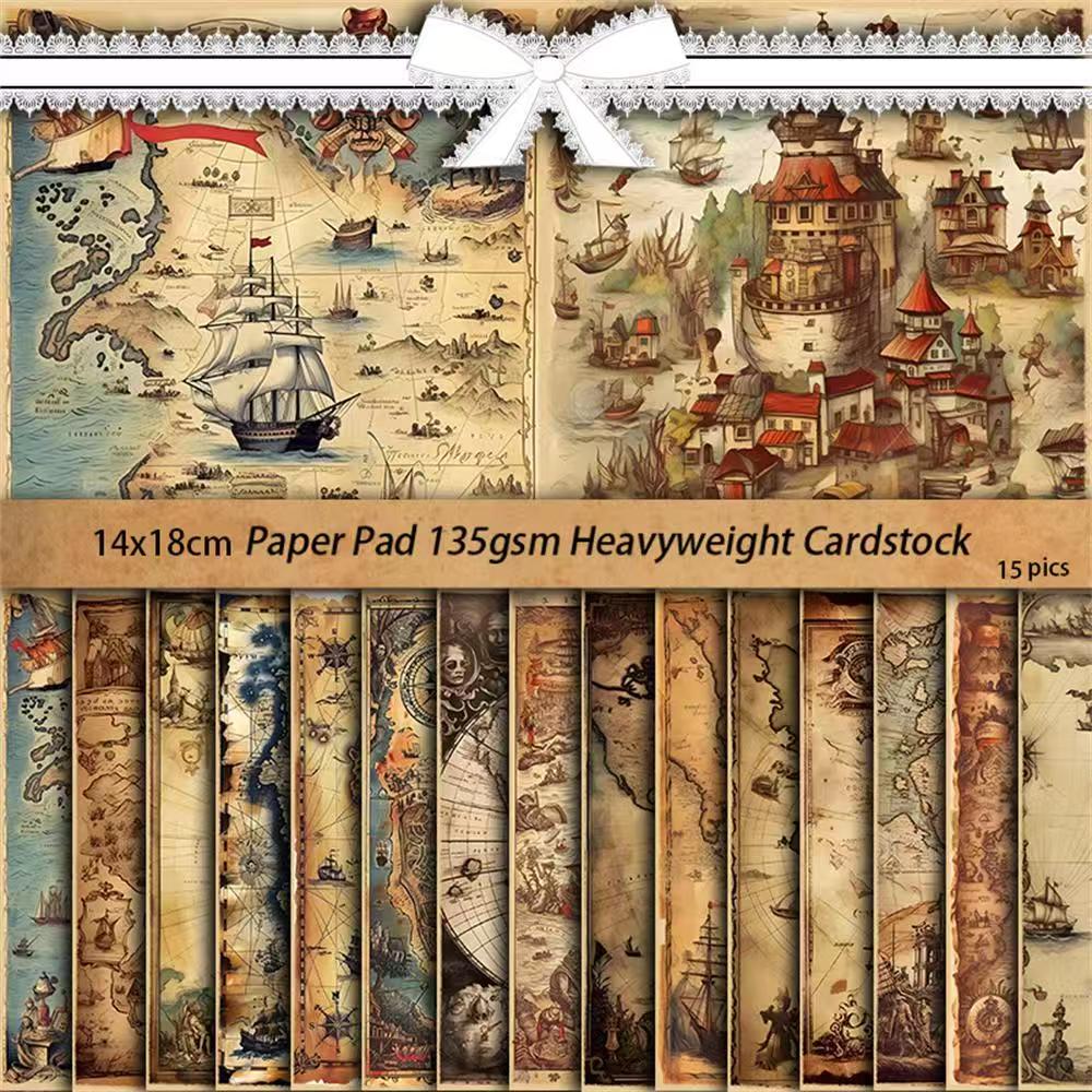 C-15  European retro background paper