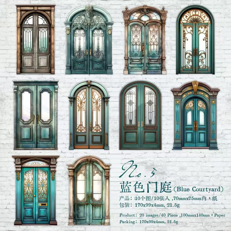 B-2 Retro Courtyard Series Hard Stickers