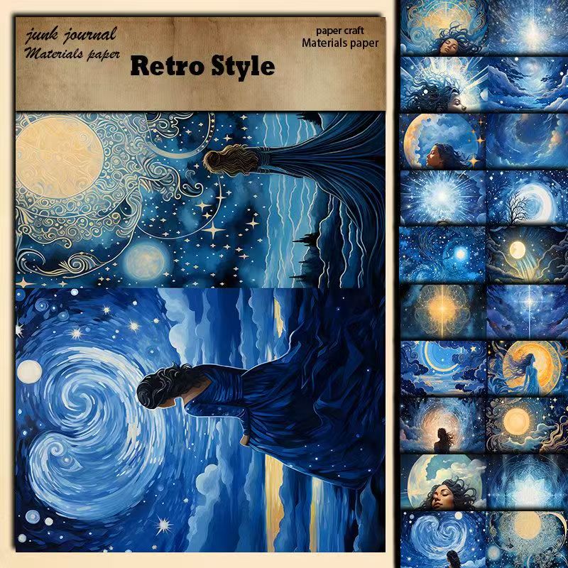 C-8  Blue Moon Goddess background paper