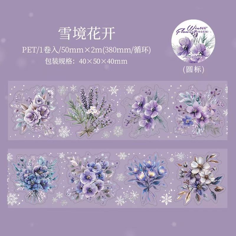A-39  PET Tape Winter Flower Sea Series