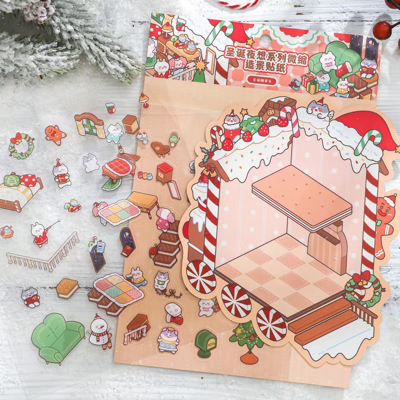 B-36  Sticker Zoo Little Class Christmas Night Thoughts Series